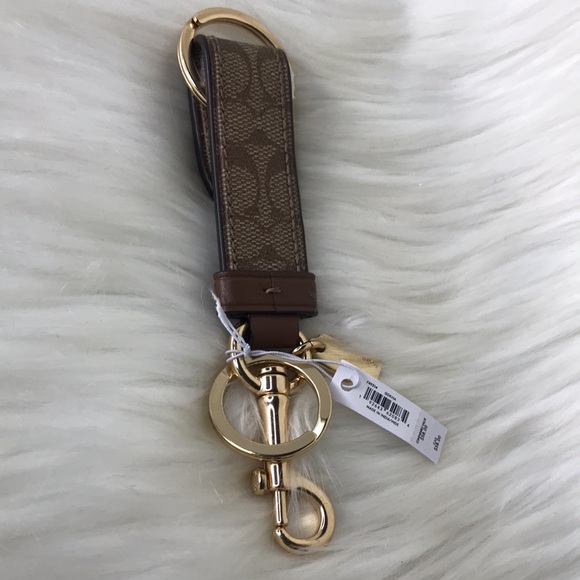 Coach Accessories Coach Trigger Snap Bag Charm In Signature Canvas